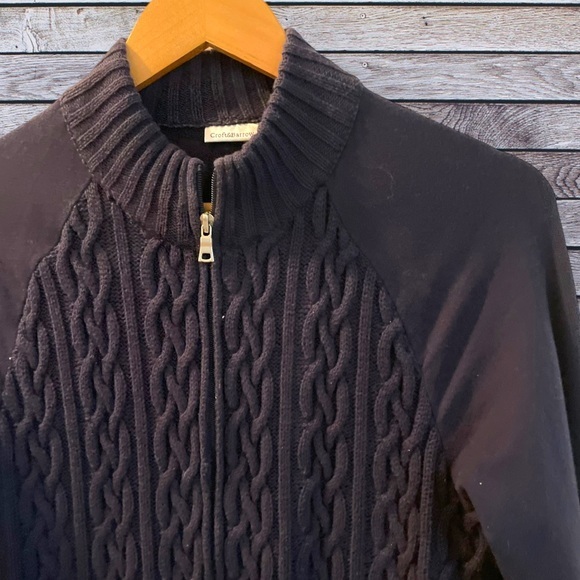 Navy Croft & Barrow zip up sweater‎ size PM - Picture 2 of 4
